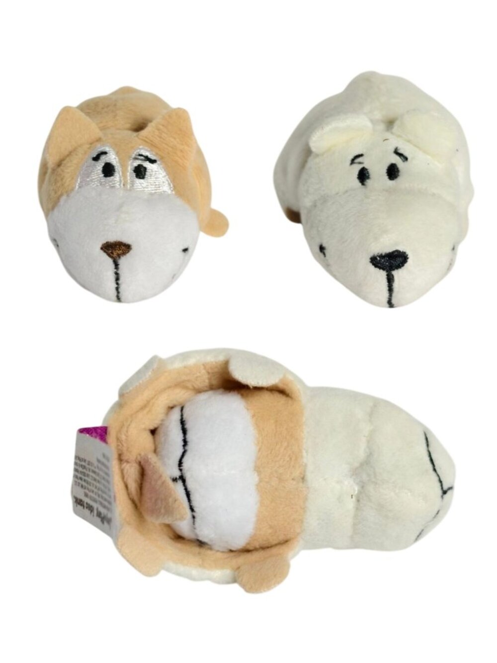 Flipazoo Plush Cat & Polar Bear Reversible 3.5" Toy Soft Stuffed Animal Just Pla